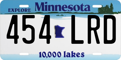 MN license plate 454LRD