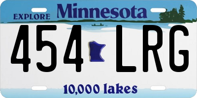 MN license plate 454LRG