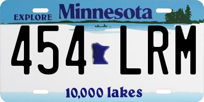 MN license plate 454LRM