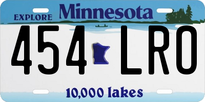 MN license plate 454LRO