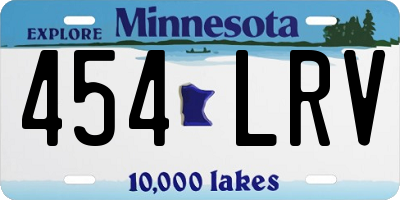 MN license plate 454LRV