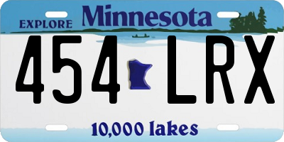 MN license plate 454LRX