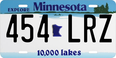 MN license plate 454LRZ