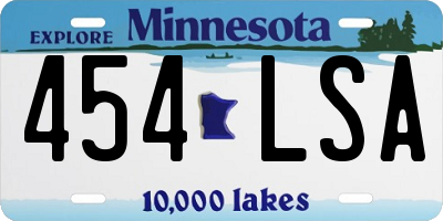 MN license plate 454LSA
