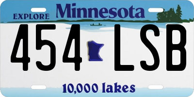 MN license plate 454LSB