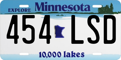 MN license plate 454LSD
