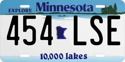 MN license plate 454LSE