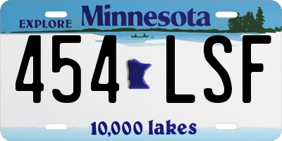 MN license plate 454LSF