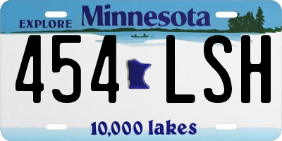 MN license plate 454LSH