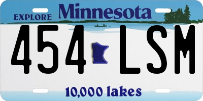 MN license plate 454LSM