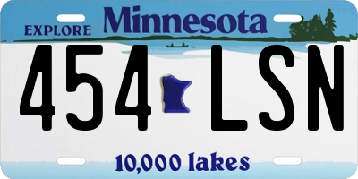 MN license plate 454LSN