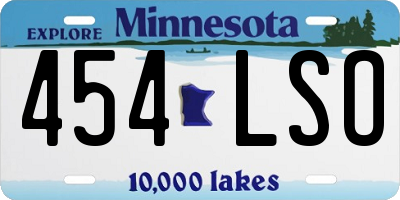 MN license plate 454LSO