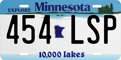 MN license plate 454LSP