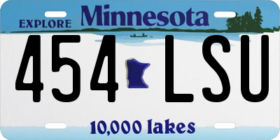 MN license plate 454LSU