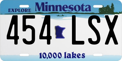 MN license plate 454LSX