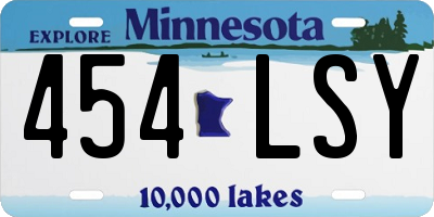MN license plate 454LSY