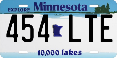 MN license plate 454LTE