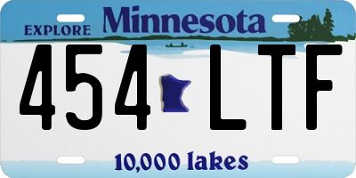 MN license plate 454LTF