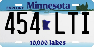 MN license plate 454LTI