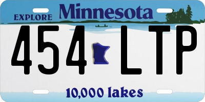 MN license plate 454LTP