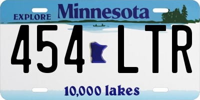 MN license plate 454LTR