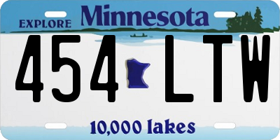 MN license plate 454LTW
