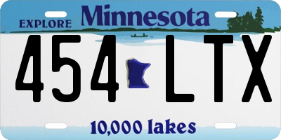 MN license plate 454LTX