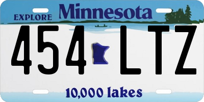 MN license plate 454LTZ
