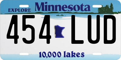 MN license plate 454LUD
