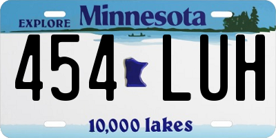 MN license plate 454LUH