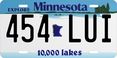 MN license plate 454LUI
