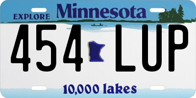 MN license plate 454LUP