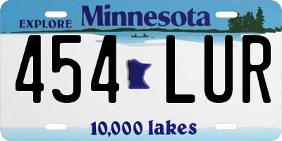 MN license plate 454LUR