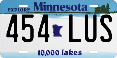 MN license plate 454LUS