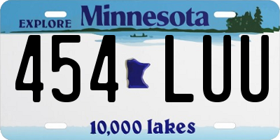 MN license plate 454LUU