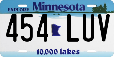 MN license plate 454LUV