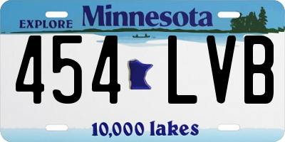 MN license plate 454LVB