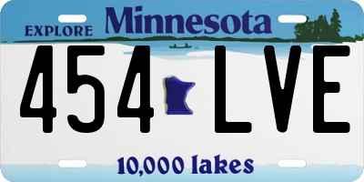 MN license plate 454LVE