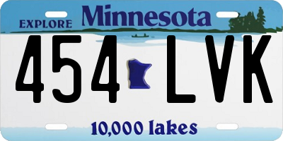 MN license plate 454LVK
