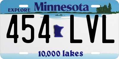 MN license plate 454LVL