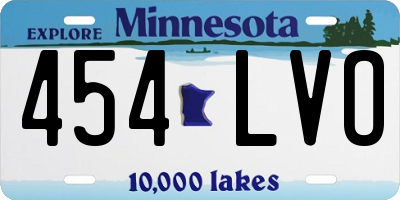 MN license plate 454LVO