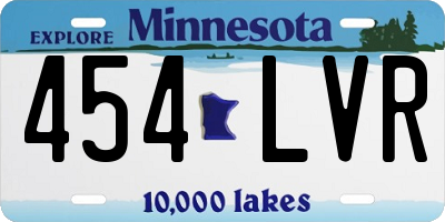 MN license plate 454LVR