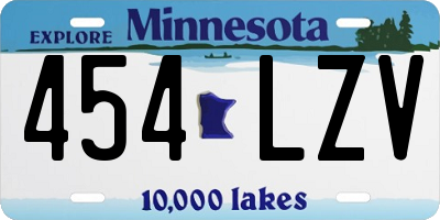 MN license plate 454LZV