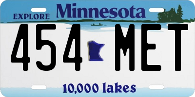 MN license plate 454MET