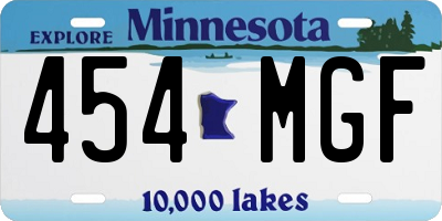 MN license plate 454MGF