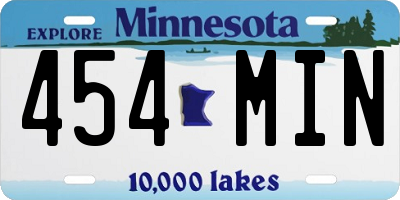 MN license plate 454MIN