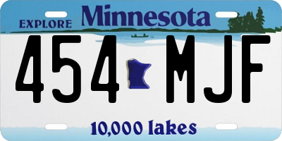 MN license plate 454MJF