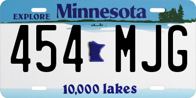 MN license plate 454MJG