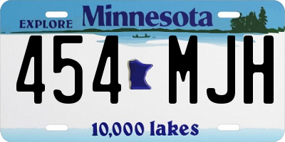 MN license plate 454MJH