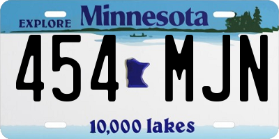 MN license plate 454MJN
